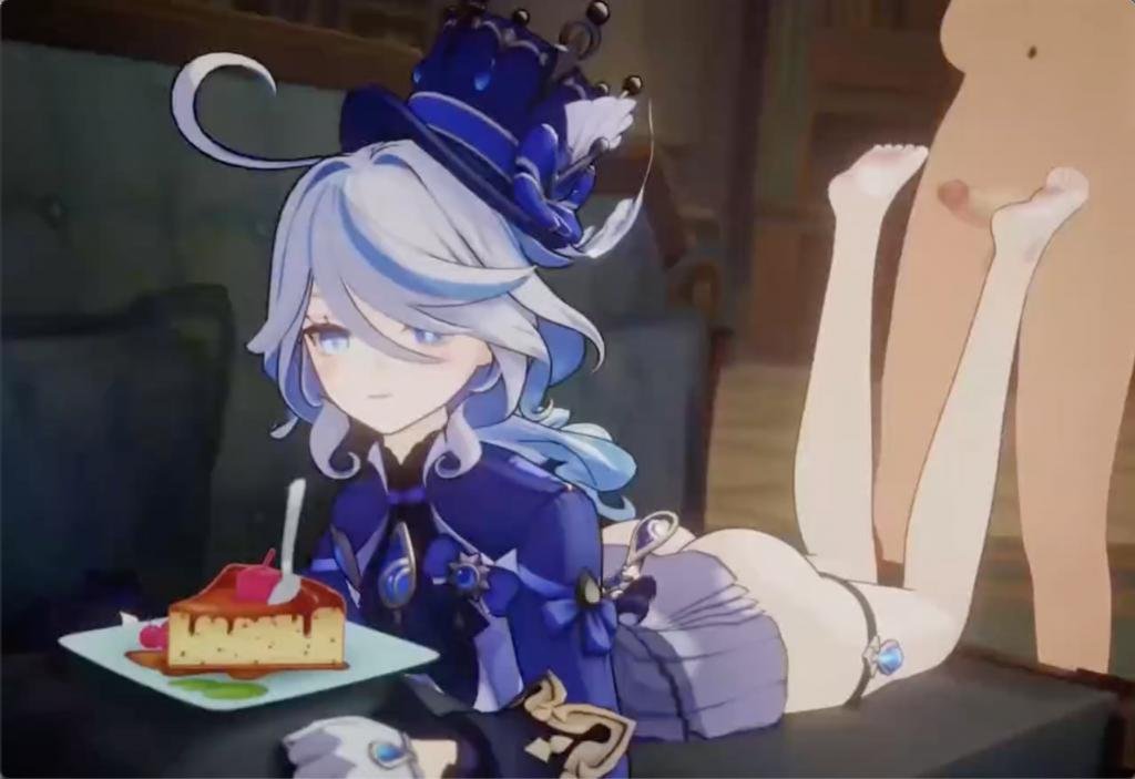 【3D原神】芙宁娜の美足侍奉：足交诱惑让你射精管理！